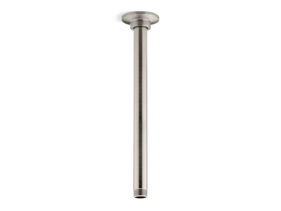 KOHLER 12" ceiling-mount single-function rainhead arm and flange
