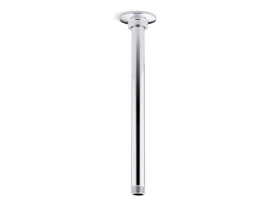 KOHLER 12" ceiling-mount single-function rainhead arm and flange