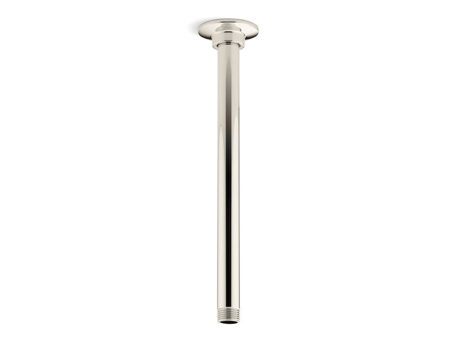 KOHLER 12" ceiling-mount single-function rainhead arm and flange