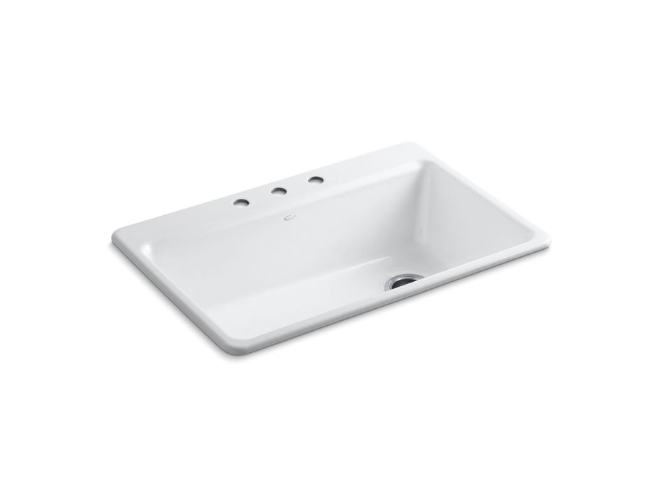 KOHLER K-5871-3A2 Riverby 33" top-mount single-bowl workstation kitchen sink