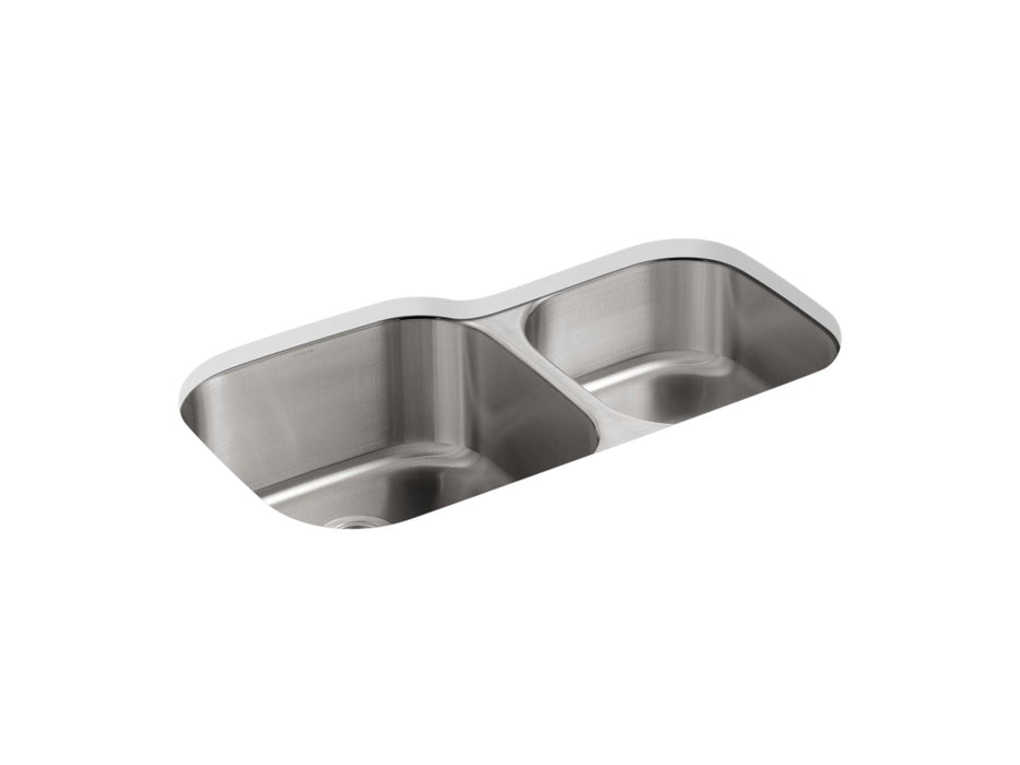 KOHLER K-3356 Undertone 35-1/4 undermount double-bowl kitchen sink