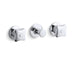 KOHLER K-T7751-2 Triton Wall-mount valve trim with push button diverter and standard handles, requires valve