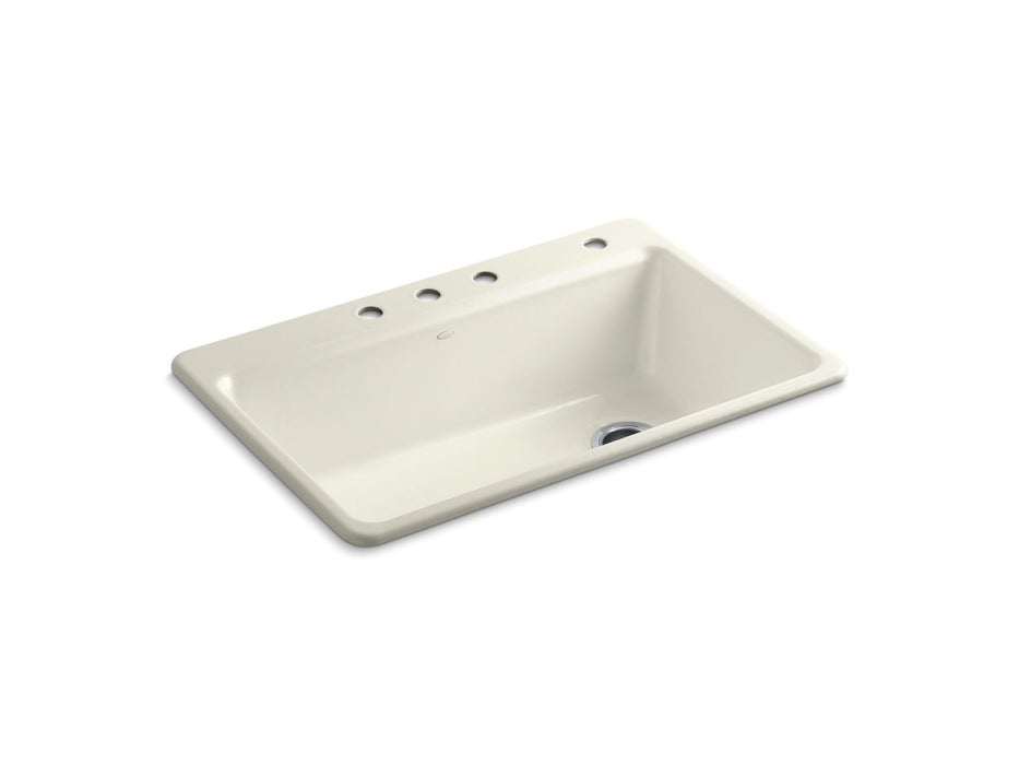 KOHLER K-5871-4A2 Riverby 33" top-mount single-bowl workstation kitchen sink