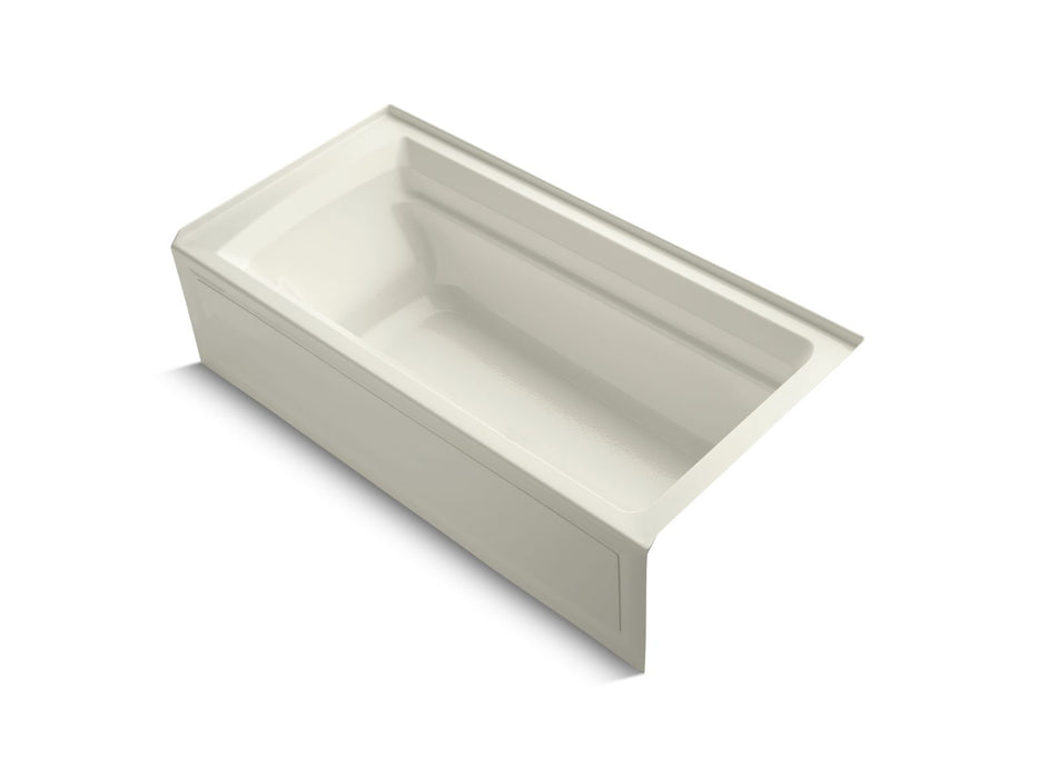 KOHLER K-1125-RAW Archer 72" x 36" alcove bath with Bask heated surface, alcove, right drain