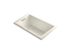 KOHLER K-1849-GH Underscore 60" x 36" drop-in Heated BubbleMassage air bath