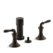 KOHLER K-412-4 Devonshire Vertical spray bidet faucet with lever handles