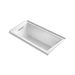 KOHLER K-1167-GHLW Underscore 60" x 30" alcove Heated BubbleMassage air bath with Bask, left drain
