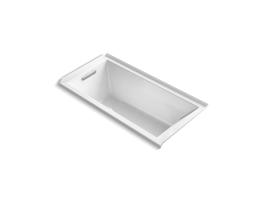 KOHLER K-1121-LW Underscore 60" x 30" alcove bath with Bask heated surface, left drain