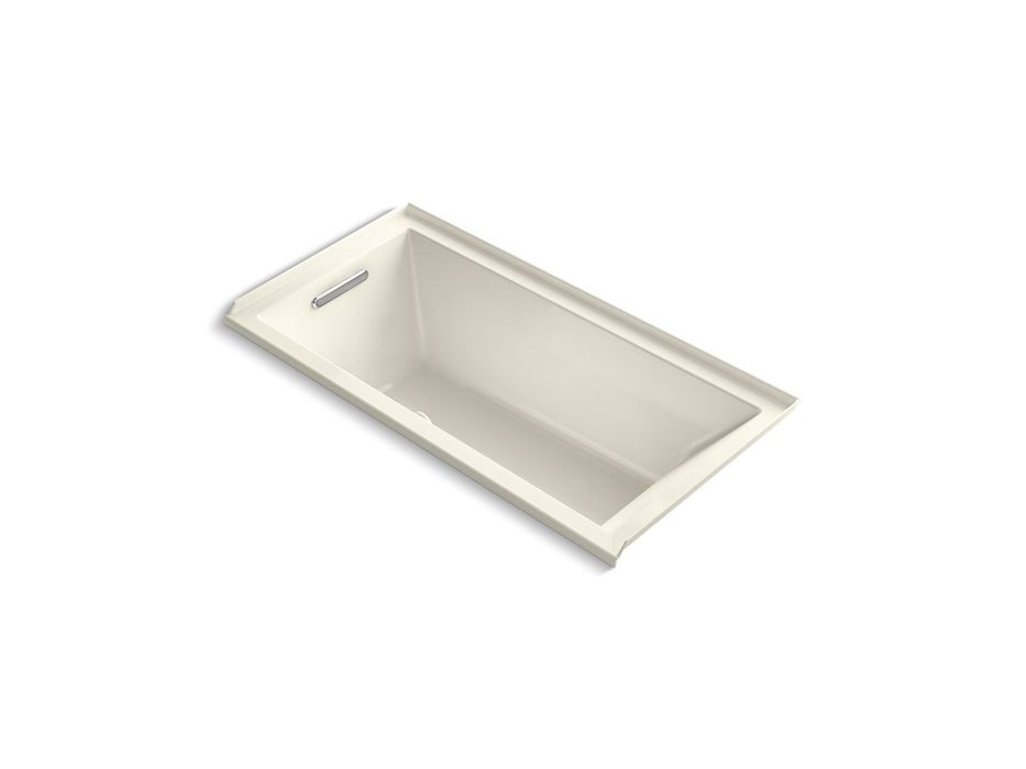 KOHLER K-1121-LW Underscore 60" x 30" alcove bath with Bask heated surface, left drain