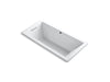 KOHLER K-1821-W1 Underscore 66" x 32" drop-in bath with Bask heated surface