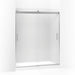 KOHLER K-706009-D3 Levity Sliding shower door, 74" H x 56-5/8 - 59-5/8" W, with 1/4" thick Frosted glass and blade handles