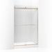KOHLER K-706014-D3 Levity Sliding shower door, 74" H x 44-5/8 - 47-5/8" W, with 1/4" thick Frosted glass