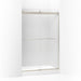 KOHLER K-706014-D3 Levity Sliding shower door, 74" H x 44-5/8 - 47-5/8" W, with 1/4" thick Frosted glass