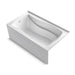 KOHLER K-1224-GHLAW Mariposa 66" x 36" alcove Heated BubbleMassage air bath with Bask heated surface, left drain