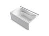 KOHLER K-1239-GHRAW Mariposa 60" x 36" alcove Heated BubbleMassage air bath with Bask heated surface, right drain