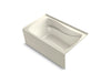 KOHLER K-1239-GHRAW Mariposa 60" x 36" alcove Heated BubbleMassage air bath with Bask heated surface, right drain