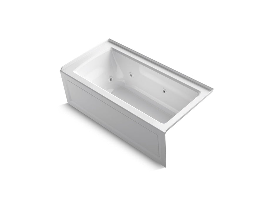 KOHLER K-1947-HRA Archer 60" x 30" alcove heated whirlpool bath, right drain