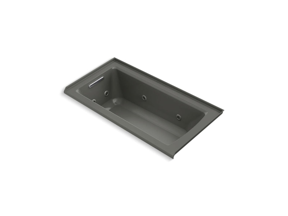 KOHLER K-1947-L Archer 60" x 30" alcove whirlpool bath, left drain