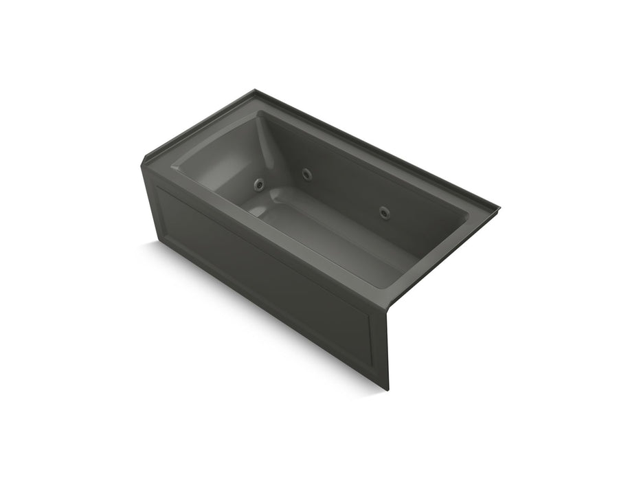 KOHLER K-1947-HRA Archer 60" x 30" alcove heated whirlpool bath, right drain
