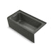 KOHLER K-1946-LAW Archer 60" x 30" alcove bath with Bask heated surface, alcove left drain