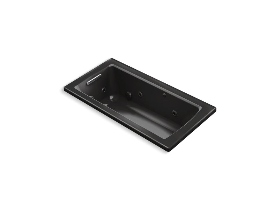 KOHLER K-1947-W1 Archer 60" x 30" drop-in whirlpool bath with Bask heated surface