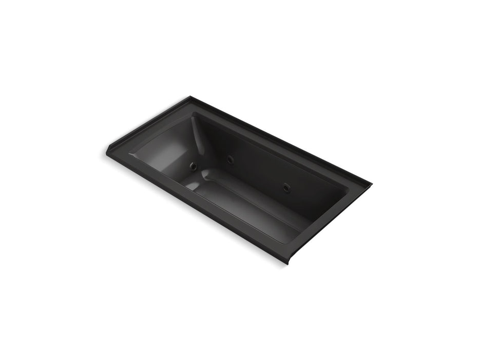 KOHLER K-1947-RH Archer 60" x 30" alcove heated whirlpool bath, right drain