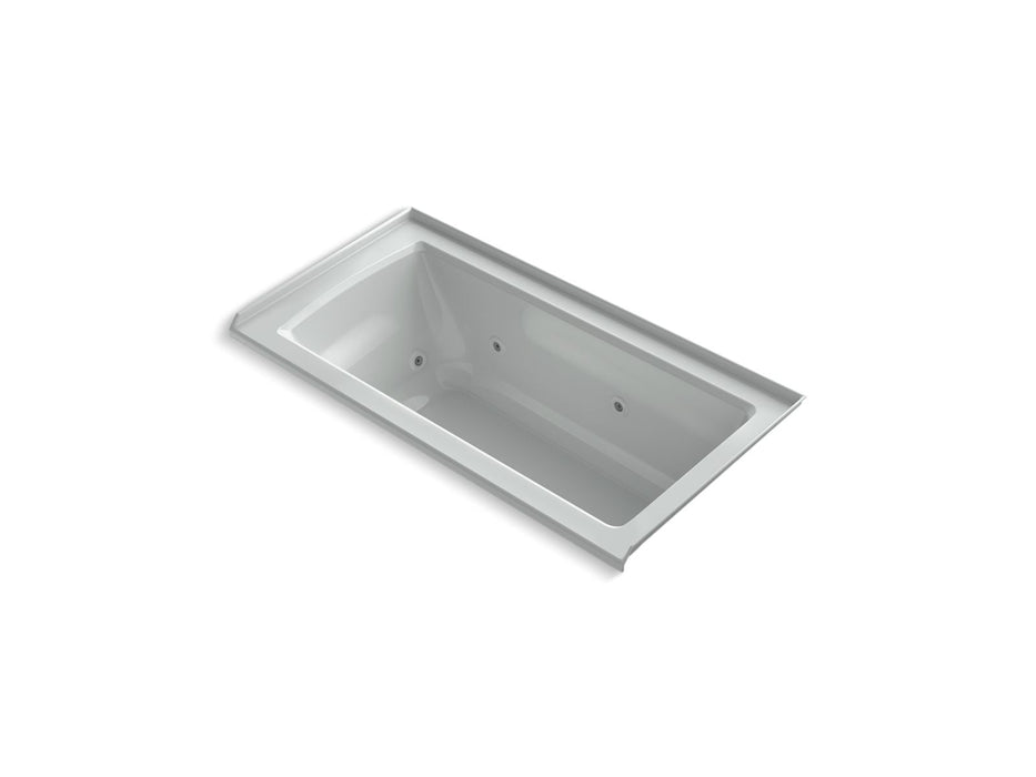KOHLER K-1947-RH Archer 60" x 30" alcove heated whirlpool bath, right drain