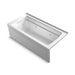 KOHLER K-1949-LA Archer 66" x 32" integral apron whirlpool with integral flange and left-hand drain
