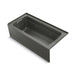 KOHLER K-1949-LA Archer 66" x 32" integral apron whirlpool with integral flange and left-hand drain