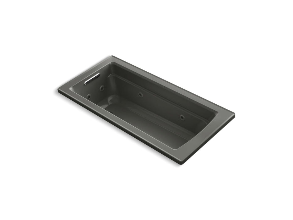 KOHLER K-1949-H Archer 66" x 32" drop-in heated whirlpool bath