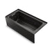 KOHLER K-1949-LA Archer 66" x 32" integral apron whirlpool with integral flange and left-hand drain