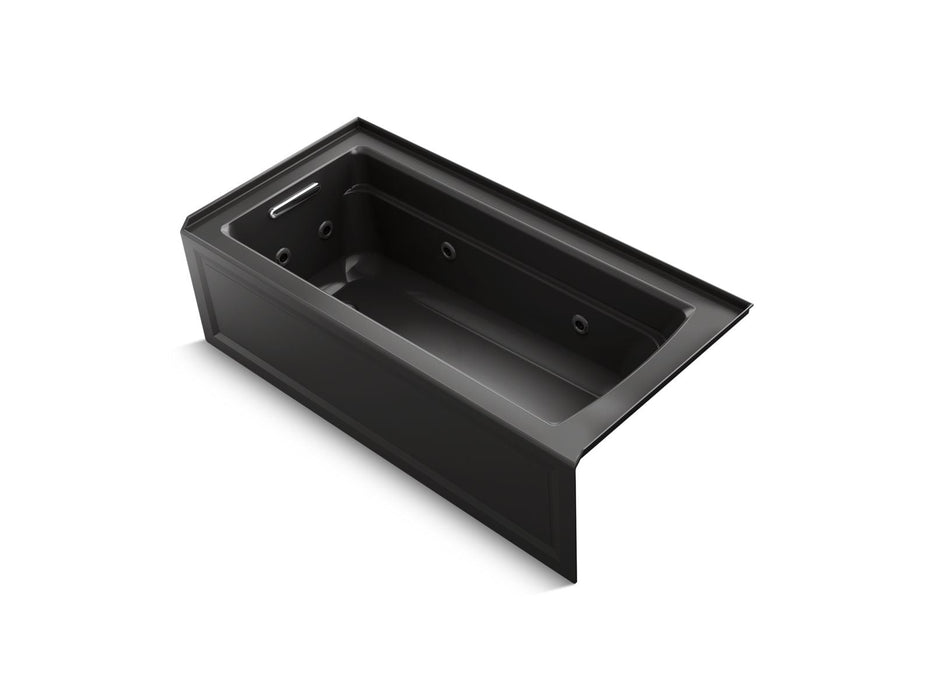 KOHLER K-1949-LA Archer 66" x 32" integral apron whirlpool with integral flange and left-hand drain
