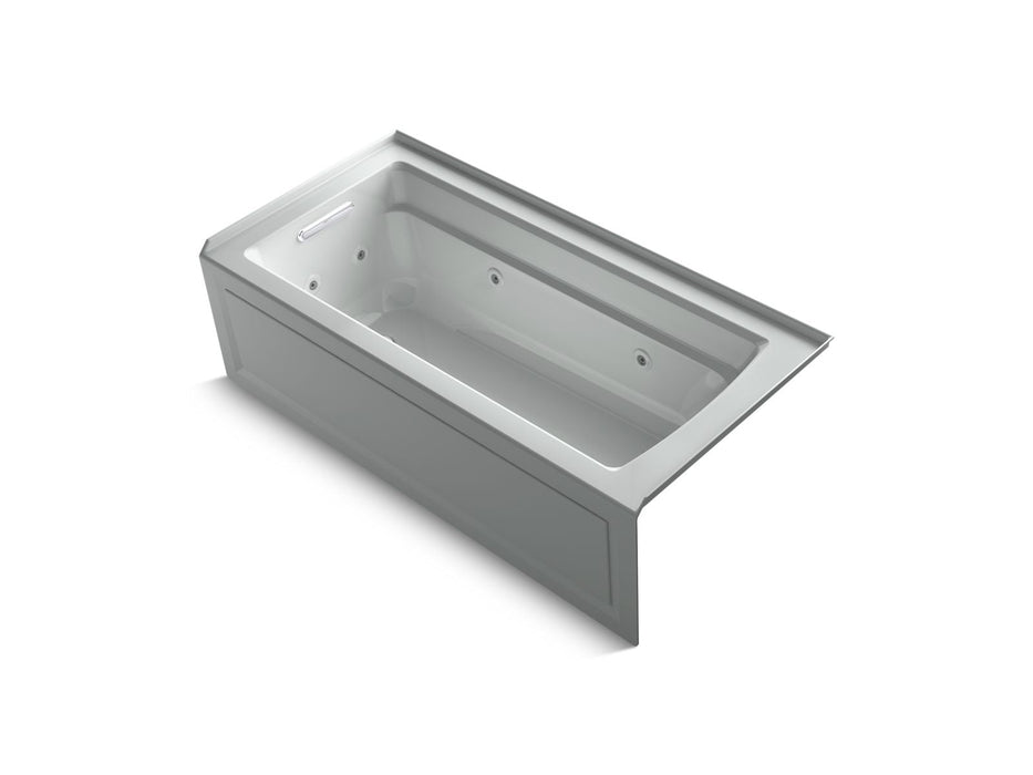 KOHLER K-1949-LA Archer 66" x 32" integral apron whirlpool with integral flange and left-hand drain