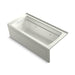 KOHLER K-1949-LA Archer 66" x 32" integral apron whirlpool with integral flange and left-hand drain