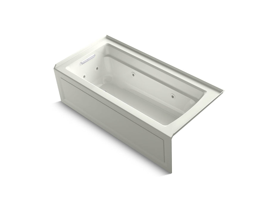 KOHLER K-1949-LA Archer 66" x 32" integral apron whirlpool with integral flange and left-hand drain