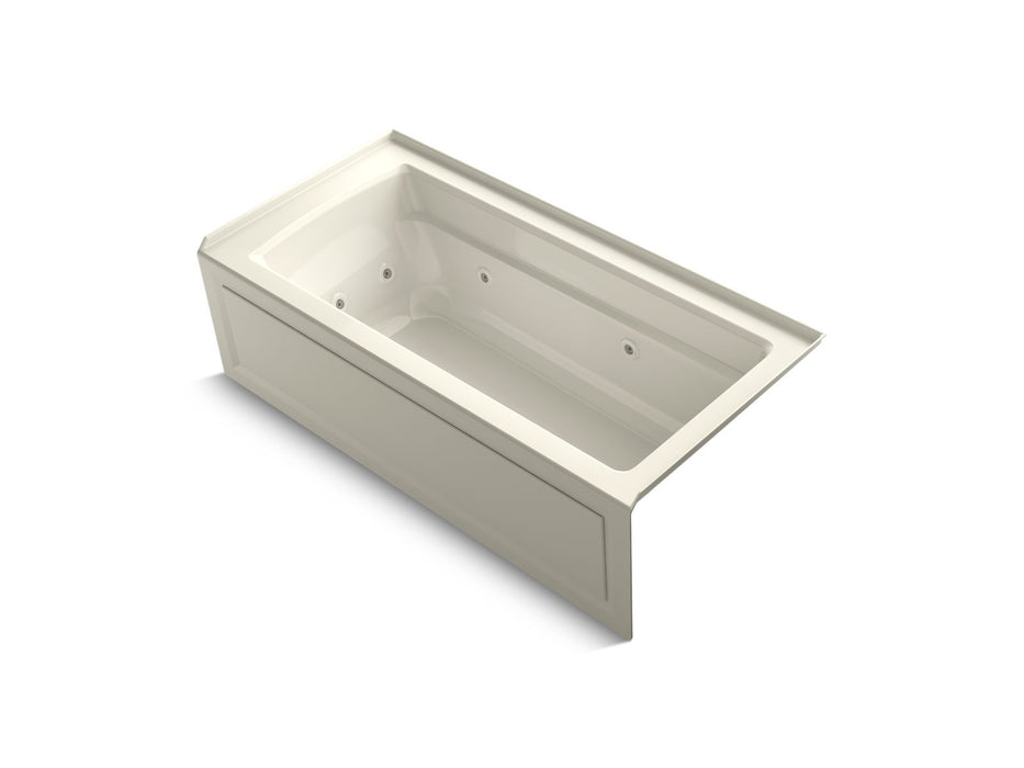 KOHLER K-1949-RA Archer 66" x 32" alcove whirlpool, right drain