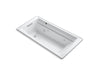 KOHLER K-1124-W1 Archer 72" x 36" drop-in whirlpool bath with Bask heated surface