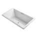 KOHLER K-1174-GHW Underscore 72" x 42" drop-in Heated BubbleMassage air bath with Bask heated surface