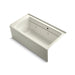 KOHLER K-1122-RAW Archer 60" x 32" alcove whirlpool bath with Bask heated surface, right drain