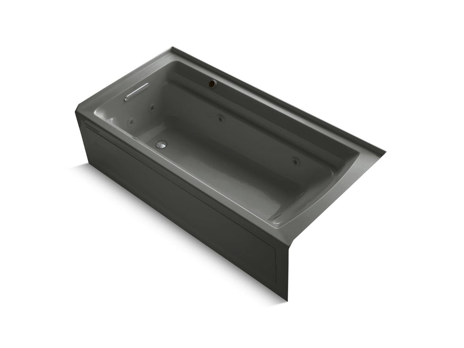 KOHLER K-1124-LAW Archer 72" x 36" alcove whirlpool bath with Bask heated surface, left drain