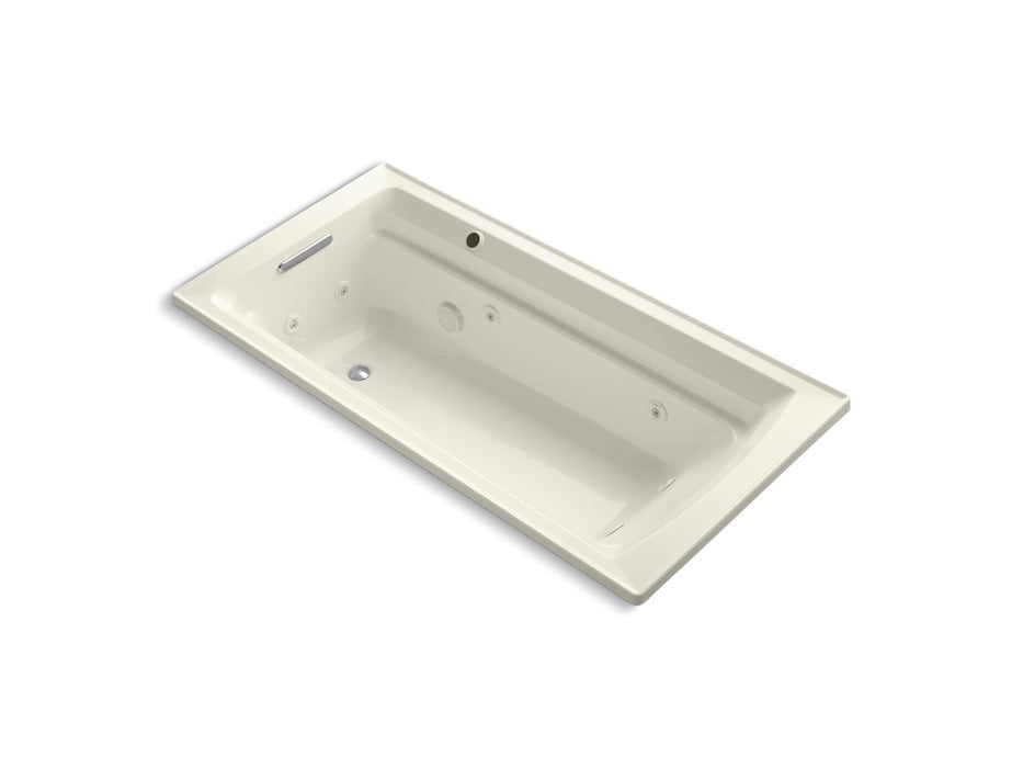 KOHLER K-1124-W1 Archer 72" x 36" drop-in whirlpool bath with Bask heated surface