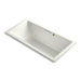 KOHLER K-1835-GHW Underscore 72" x 36" drop-in Heated BubbleMassage air bath with Bask heated surface