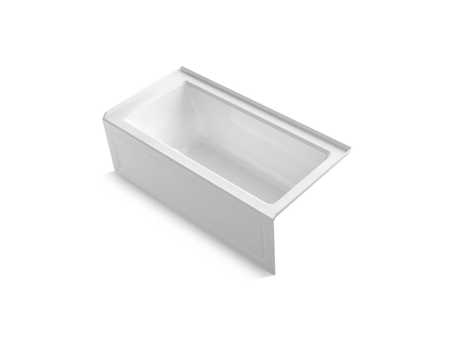 KOHLER K-1947-GHRAW Archer 60" x 30" alcove Heated BubbleMassage air bath with Bask heated surface, right drain