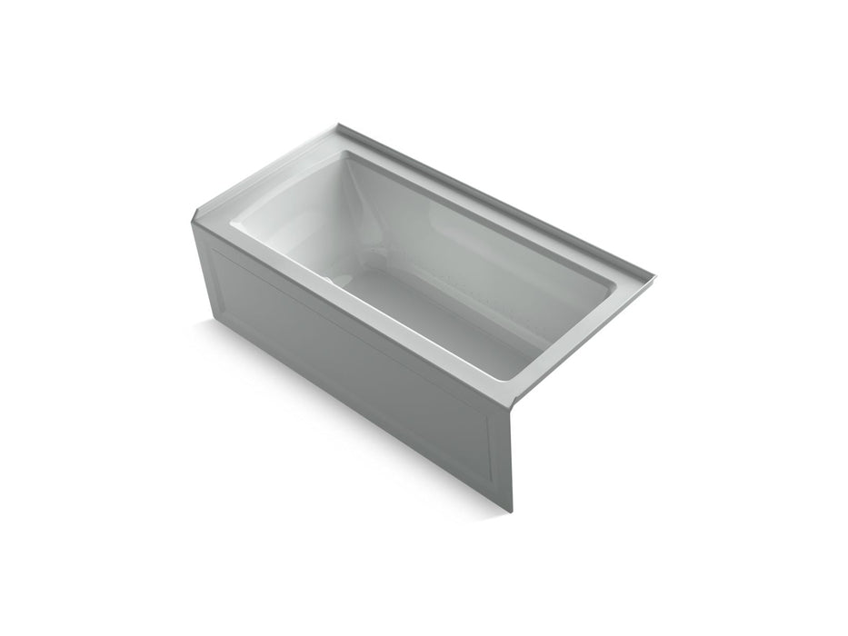 KOHLER K-1947-GHRAW Archer 60" x 30" alcove Heated BubbleMassage air bath with Bask heated surface, right drain