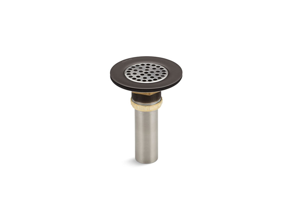KOHLER K-8807 Brass sink drain and strainer with tailpiece for 3-1/2" to 4" outlet