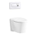 KALLISTA P70360-00-0 Pleo Wall-Mount Dual Flush Toilet, Less Seat and Flush Actuator in Stucco White