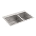KOHLER K-3823-1 Vault 33" top-/undermount double-bowl kitchen sink