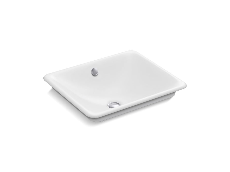 KOHLER K-5400-W Iron Plains 18-1/2" rectangular vessel bathroom sink