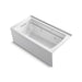 KOHLER K-1122-XGHLA Archer 60" x 32" alcove Heated BubbleMassage air bath and whirlpool, left drain
