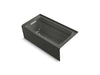 KOHLER K-1122-XGHRA Archer 60" x 32" alcove Heated BubbleMassage air bath and whirlpool, right drain